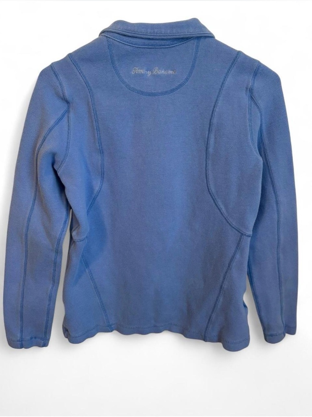 Tommy Bahama Blue Half-Zip Fleece Pullover - Picture 5 of 7